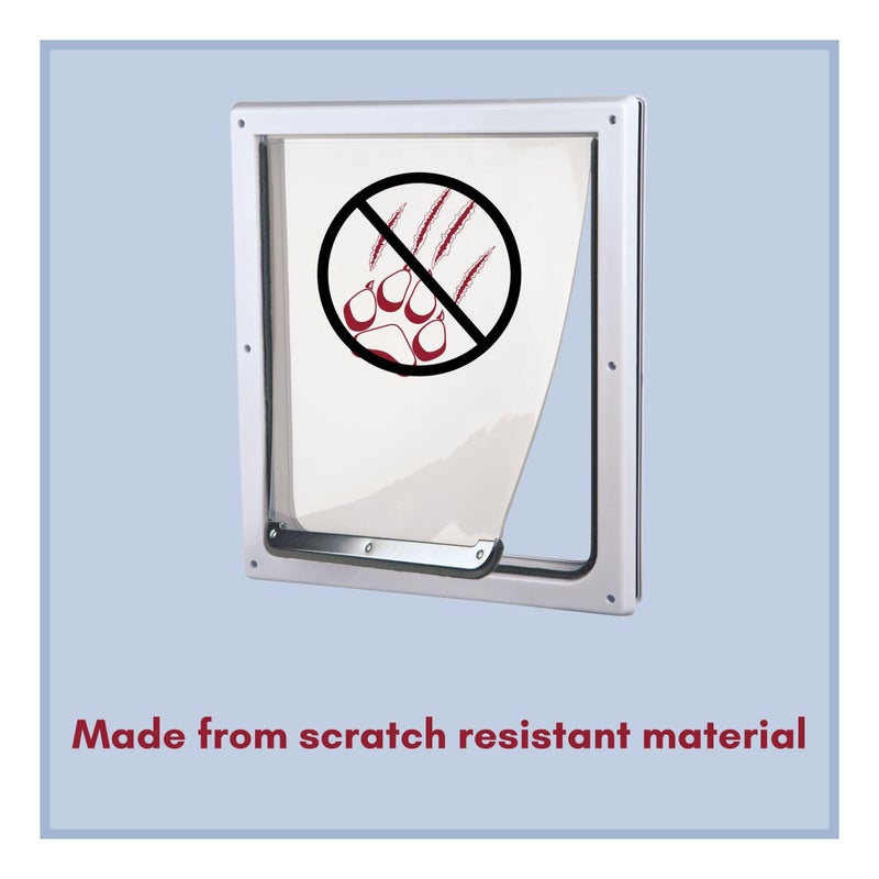 Trixie Pet Products 2-Way Locking Dog Door, Small to Medium Dogs, White - Image 5